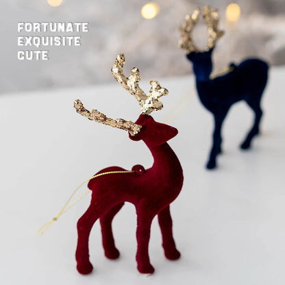 Christmas Elk Decorations Accessories DIY Small Decorative Items for Home Snow Globe Figurine Cute Animal Bear Garden Ornaments