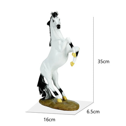 Resin Modern Horse Statuette Animal Figurines for Home Living Room Feng Shui Decoration Interior Bedroom Office Decor Objects