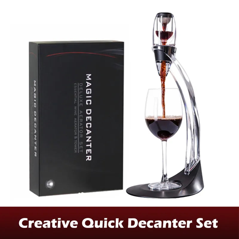 Wine Aerator Decanter Pourer Spout Set With Filters Purifier Stand Diffuser Air Aerating Strainer Aerator Wine for Dining Bar