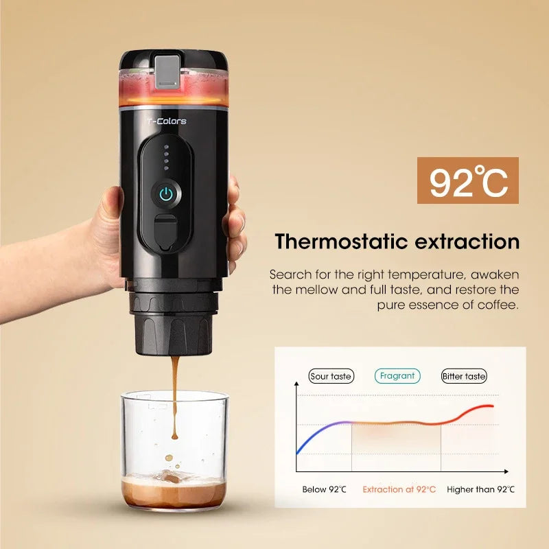 Electric Espresso Machine 20bar USB Rechargeable Coffee Powder Coffee Capsule Dual-purpose Wireless Heating Outdoor Coffee Cup