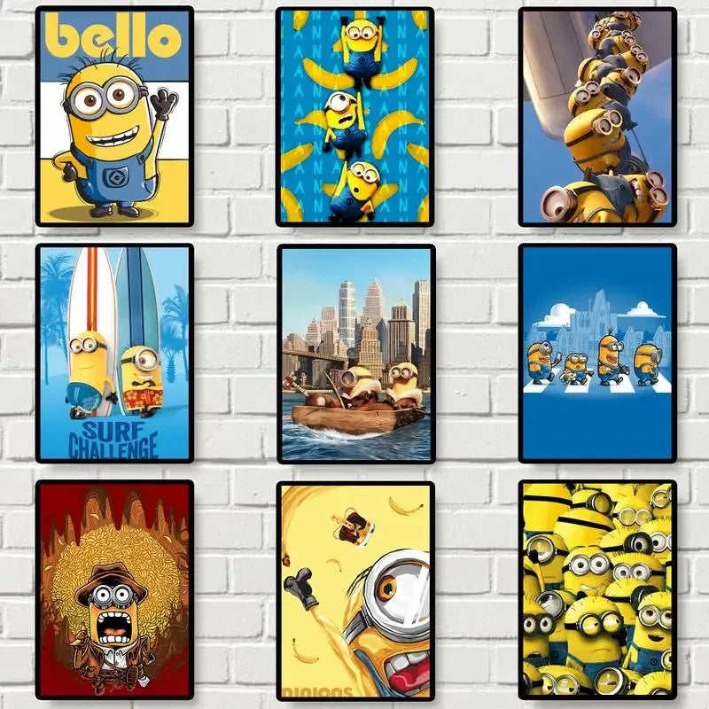 Cute-Cartoon-M-Miniones-Movie POSTER Poster Prints Wall Pictures Living Room Home Decoration Small