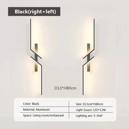 Modern LED Wall Lamp for Living Room TV Sofa Lobby Background  Bedroom Bedside Wall Lights Indoor Sconce Decor Lighting Fixture