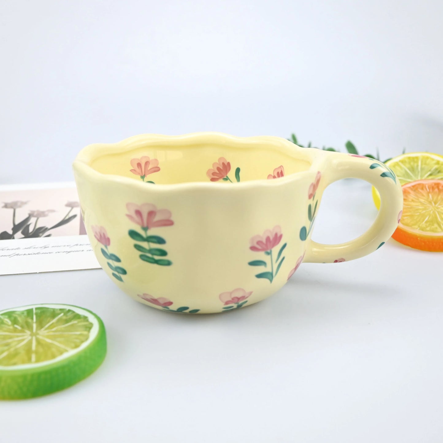 1PC Colors Ceramic Mugs Coffee Cups Hand pinched irregular print pattern coffee Juice In Kitchen, Dining Room, Living Room, Appl