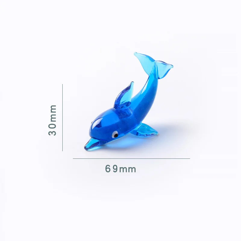Crystal Dolphin Figurine Glass Lovely Sea Animal Ornament Home Table Statue Decor Fish Tank Craft Paperweight Kid Christmas Gift