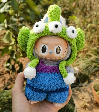 Hot High Quality Lafufu Doll Figure Fashion 17cm Clothes Only Model Doll Little Clothes Color Match Hoodie Ornament Cute Xmas