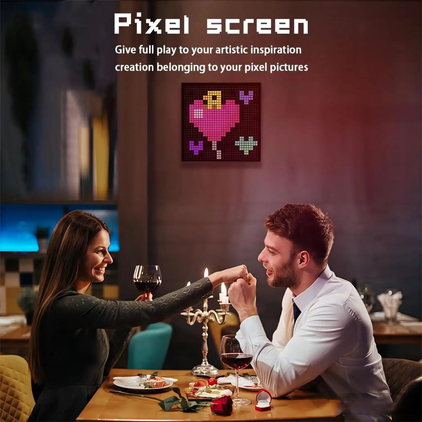 Smart LED Matrix Pixel Display RGB DIY Graffiti Bluetooth App Steuerung Kunst Display für Gaming Room Decor Coole Animation Rahmen