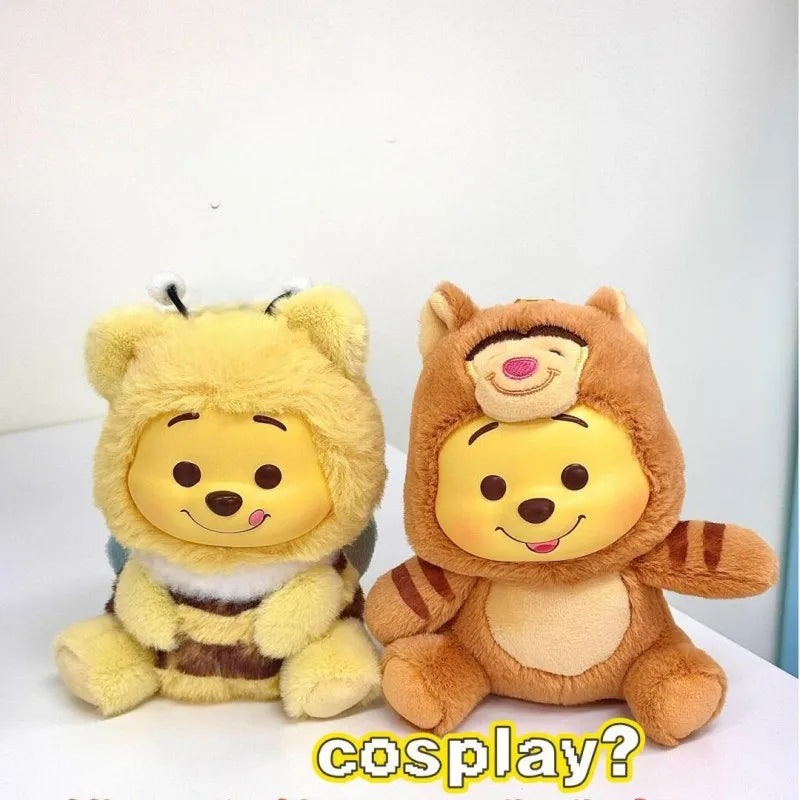 Disney Winnie the Pooh Naughty Party Vinyl Plush Blind Box Pooh Bear Bag Pendant Mystery Box Surprise Toy Cute Doll Decor Gifts