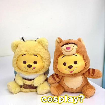 Disney Winnie the Pooh Naughty Party Vinyl Plush Blind Box Pooh Bear Bag Pendant Mystery Box Surprise Toy Cute Doll Decor Gifts