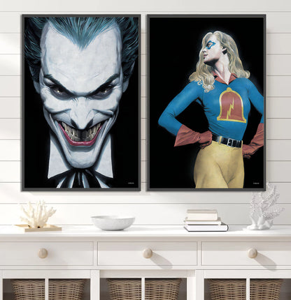 DC Heroes Ross Edition Superman Self-adhesive Poster Movie Wallpaper Figures Home Decoration Painting Wall Art Bedroom Cartoons