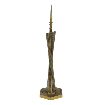20cm China Canton Tower Figurine Model Guangzhou Tower Statue Shelf Deco