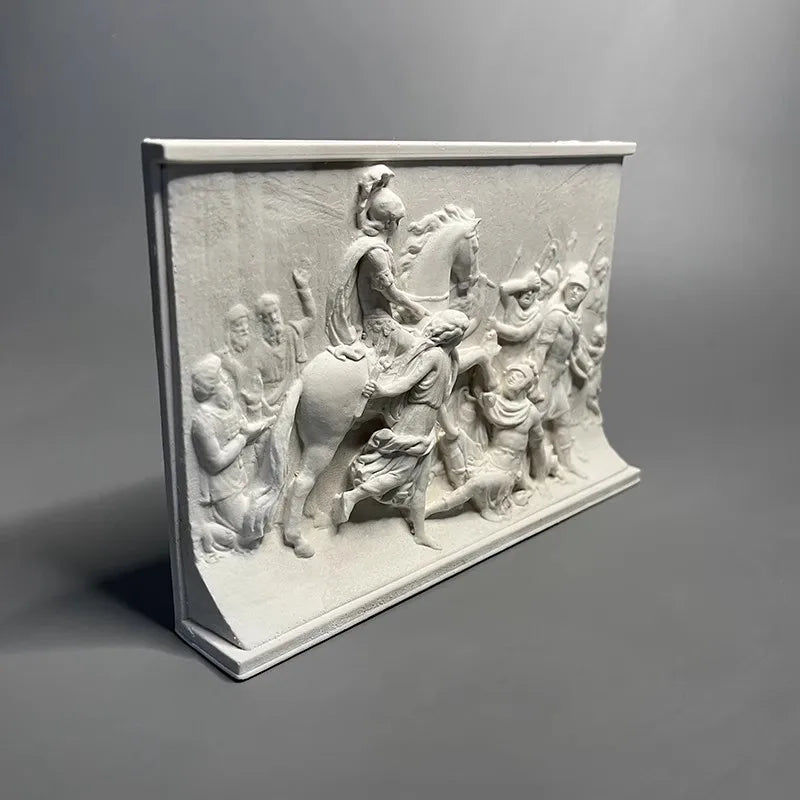 Nordic Retro Roman Relief Ornament Figure Sculpture Art Gypsum Statue Home Decoration Stereoscopic Prints Aesthetic Room Decor
