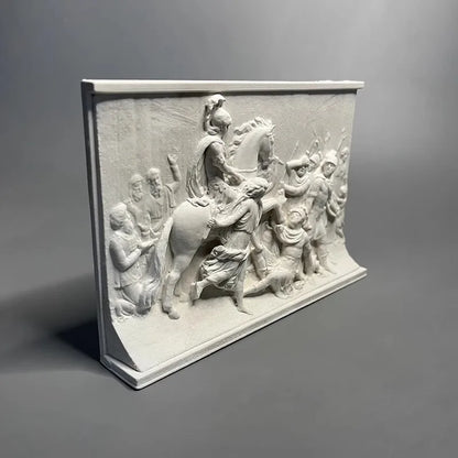 Nordic Retro Roman Relief Ornament Figure Sculpture Art Gypsum Statue Home Decoration Stereoscopic Prints Aesthetic Room Decor