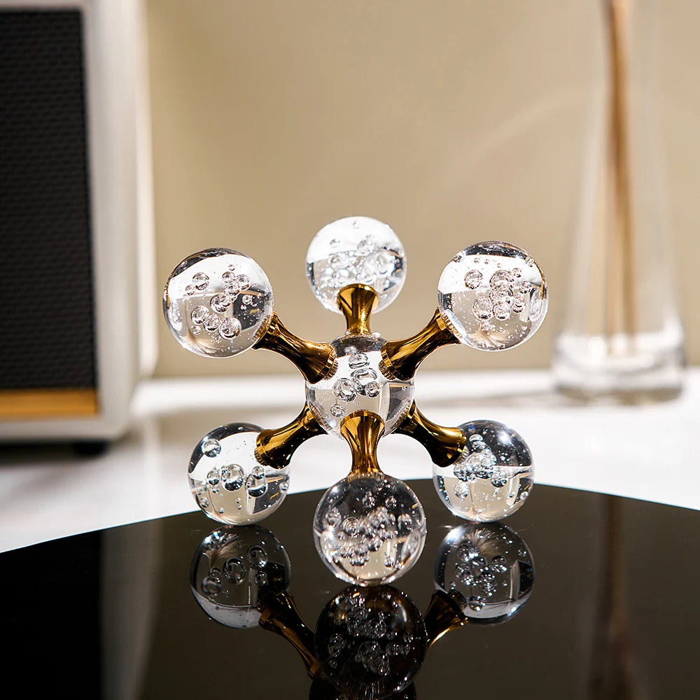 Boule de cristal lumineuse, décoration de table moderne, Art créatif, luxe, salon, porche, armoire à vin
