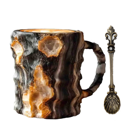 Imitation Crystal Mineral Coffee Cup Resin Fashion Water Cup Office Home Mineral Cup New Year Gift Birthday Gift For Friends