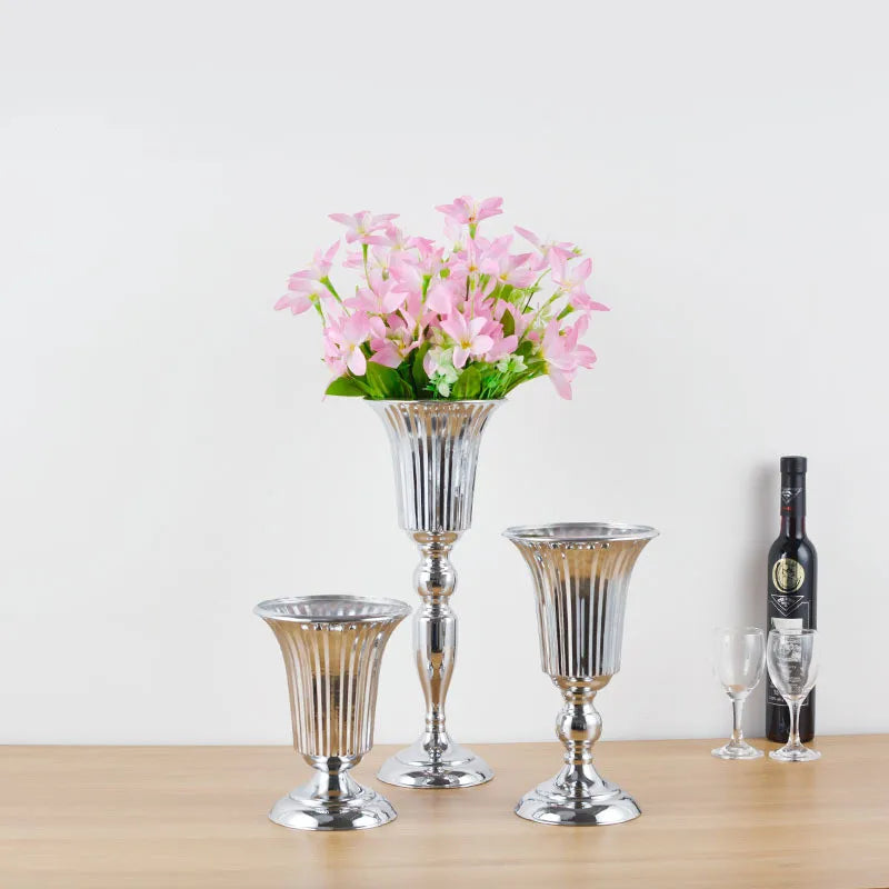Flowers Metal Candle Holders Wedding Centerpiece Flower Rack Flowers Vases Candlestick Table Metal Stand Valentine Party Decor