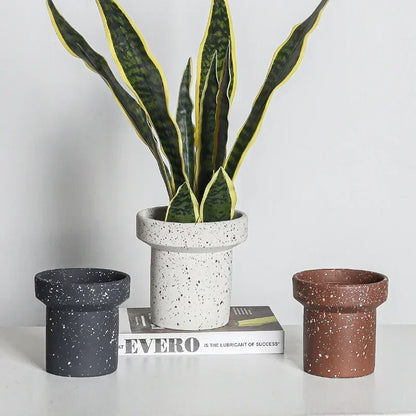 Creative cement flower pot Nordic simple trend green plants succulent pot vase home room decoration ins home decoration