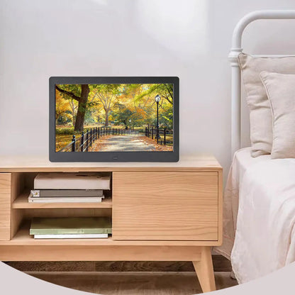 10" Digital Picture Frame Plug Remote Control 16/9 Screen Professional Multiple Used Easily Install Multiple Functions ,Black