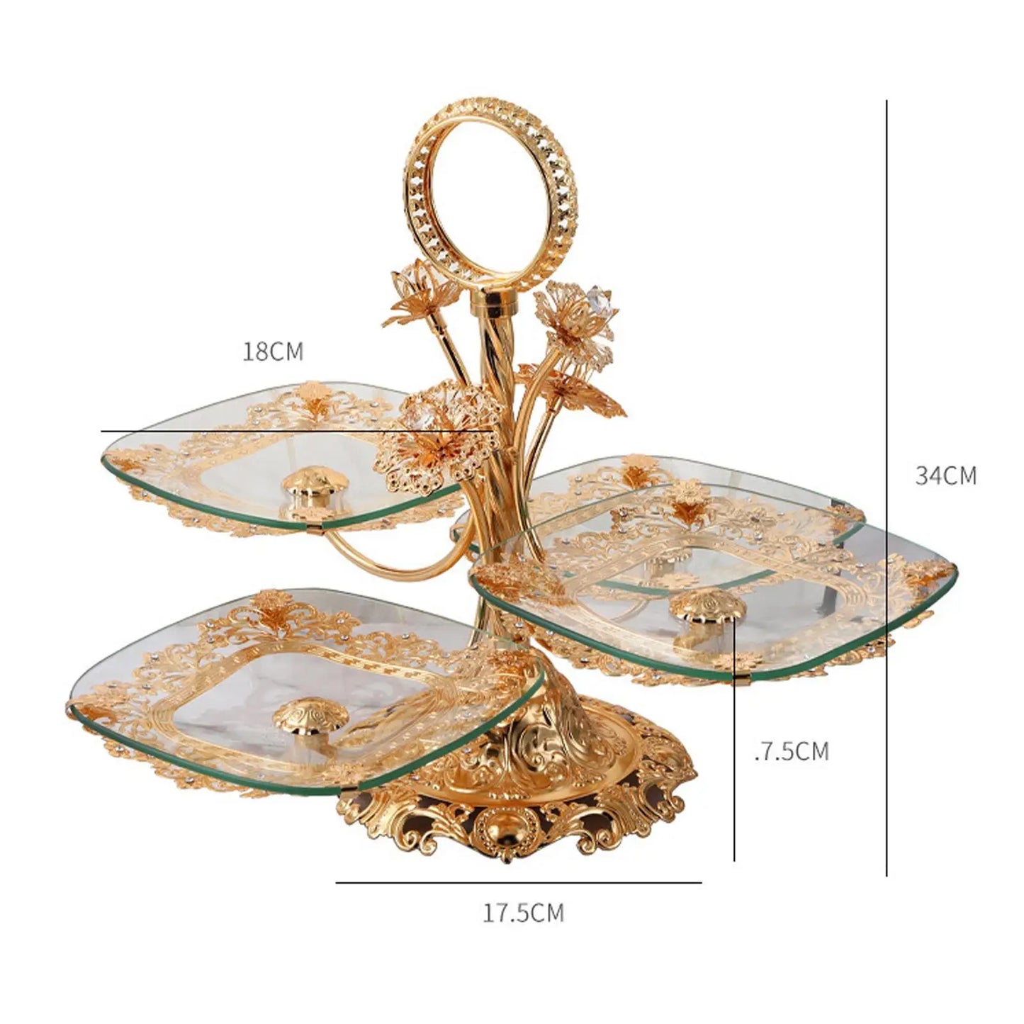 Tiered Fruit Trays Snack Tray Luxury Cupcake Stand Fruit Buffet Display Serving