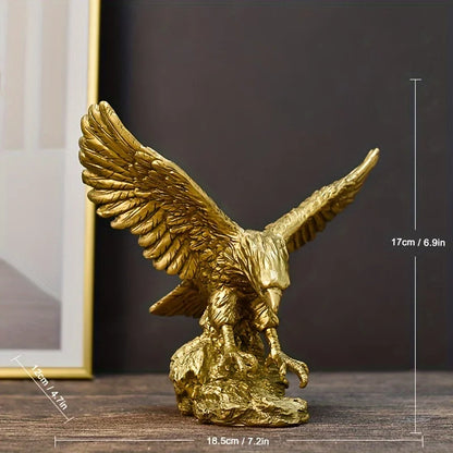 1pc Modern Abstract Resin Eagle Statue Majestic Winged Creature Intricate Detailing Living Room Office Decor Gift 18.5cm