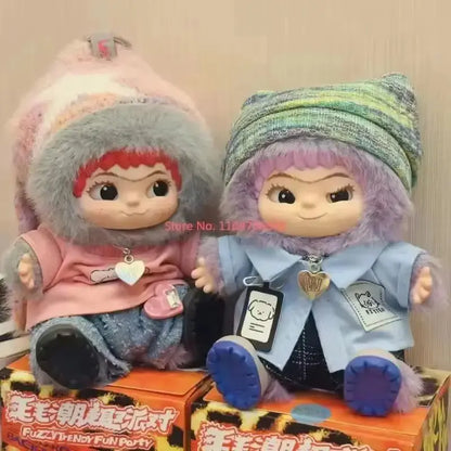 Wakuku Blind Box Fuzzy Trendy Fun Party Series And Wakuku Panda Elevator Action Figure Doll Bag Surprise Bag Pendant Doll Gift