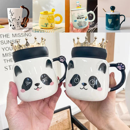 Großhandel Niedliche Cartoon-Keramikbecher Kaffeetassen Milchteebecher Frühstückstasse Trinkgeschirr Neuheitsgeschenke