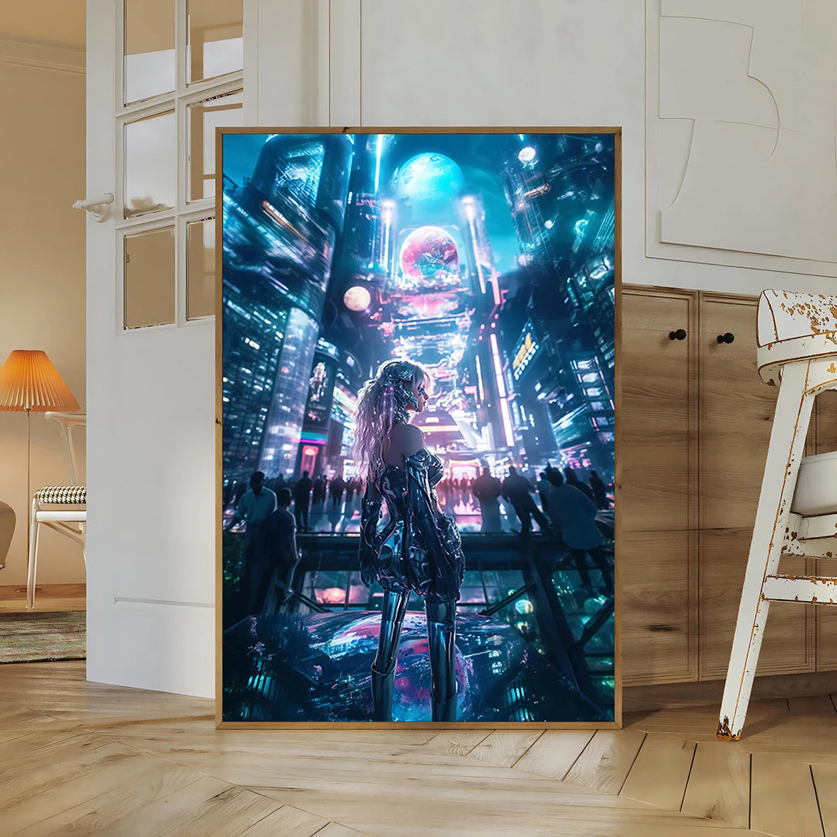 Cyberpunk Self-adhesive Poster Anime Movie Wallpaper Figures Wall Art Bedroom HD Decor Gift Home Decoration Painting Pictures