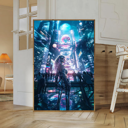 Cyberpunk Self-adhesive Poster Anime Movie Wallpaper Figures Wall Art Bedroom HD Decor Gift Home Decoration Painting Pictures