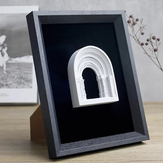 Nordic Ins Architectural Plaster Sculpture Art Luxury Niche Three-Dimensional Modern Simple Desktop Ornament Decorative Painting