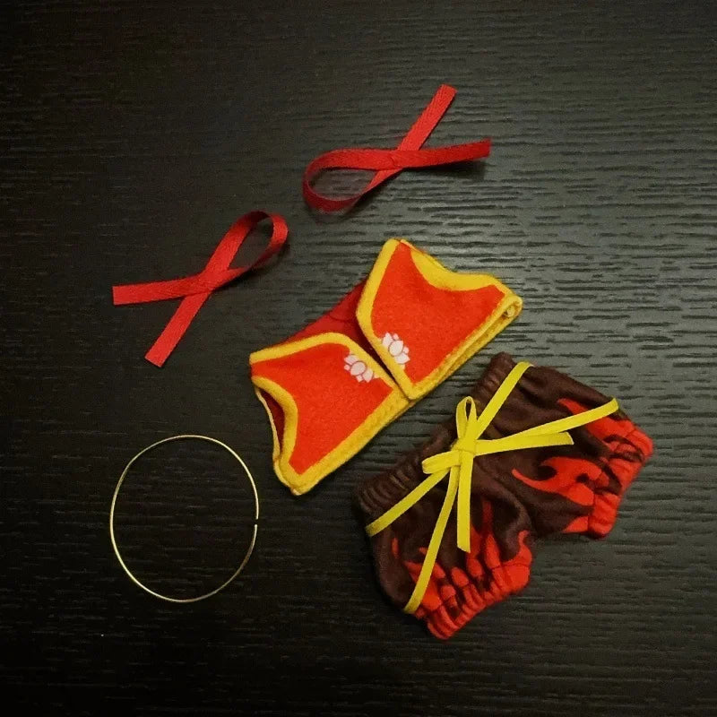 Clothes For Labubu 17cm II Idol Dolls Sitting Party The Monster Outfit Accessories Clothing DIY Gift Nezha Qiankun Circle FF13A