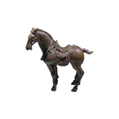 Antique Bronze Collection, Prosperous Copper Horse Ornaments, Immediate Success, Home Living Room Desktop Craft Ornaments