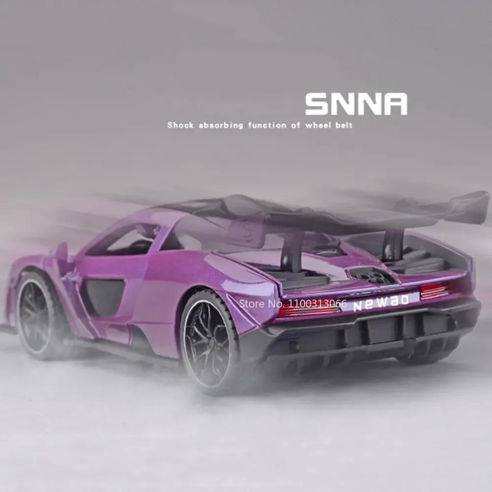 1/32 Scale Senna Alloy Cars Models Diecasts Metal Toys Vehicles Model Simulation Sound And Light Collection Kids Birthday Gifts