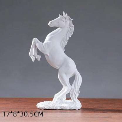 Nordic Abstract Resin Horse Statue, Golden, White, Black, Horse Figure, Figurines, Animal Model, Home Decoration