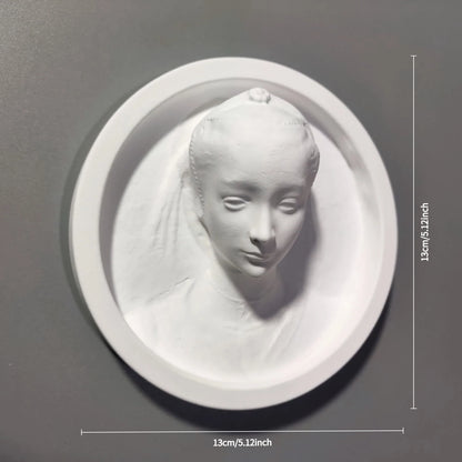 Nordic Woman Plaster Retro Art Relief Sculpture Ornaments Interior Figurines Desktop Decor Statue Modern Home Decor Items Luxury