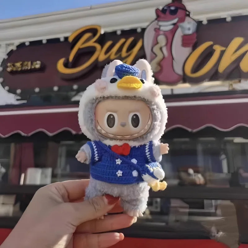 New In Stock V1 V2 Lafufu Clothes Handmade Art Weaving Toys Anime Cute Lafufu Surrounding Toys Gifts Decoration Pendant  Set