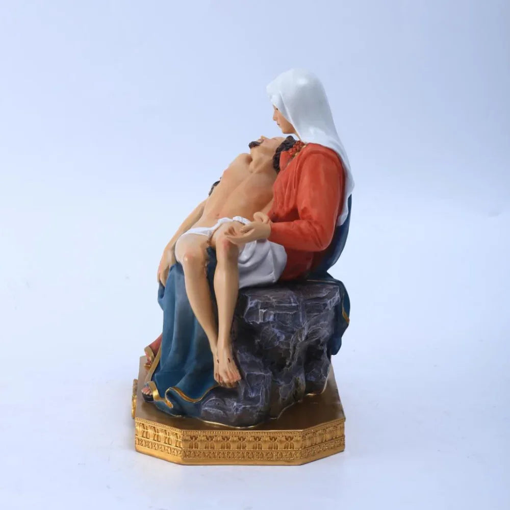 8"  Mother Madonna with Jesus Christ After Crucifixion Resin Statue Figurines Ornament Church Gift Home Decoration