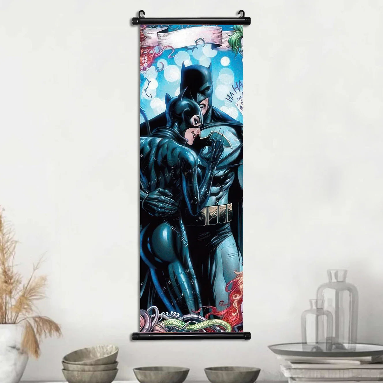 DC Batman Hanging Scroll Poster Movie Wallpaper Wall Artwork Canvas Painting Home Decoration Art Print Bedroom Decor Gift