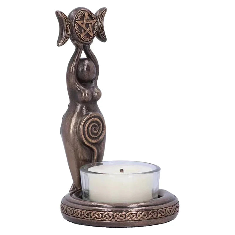 Statue de thé Triple déesse, chandelier de dieu, ornements artisanaux en résine parfumée, 1 pièce, nouvelle collection 2023, Décoration de maison