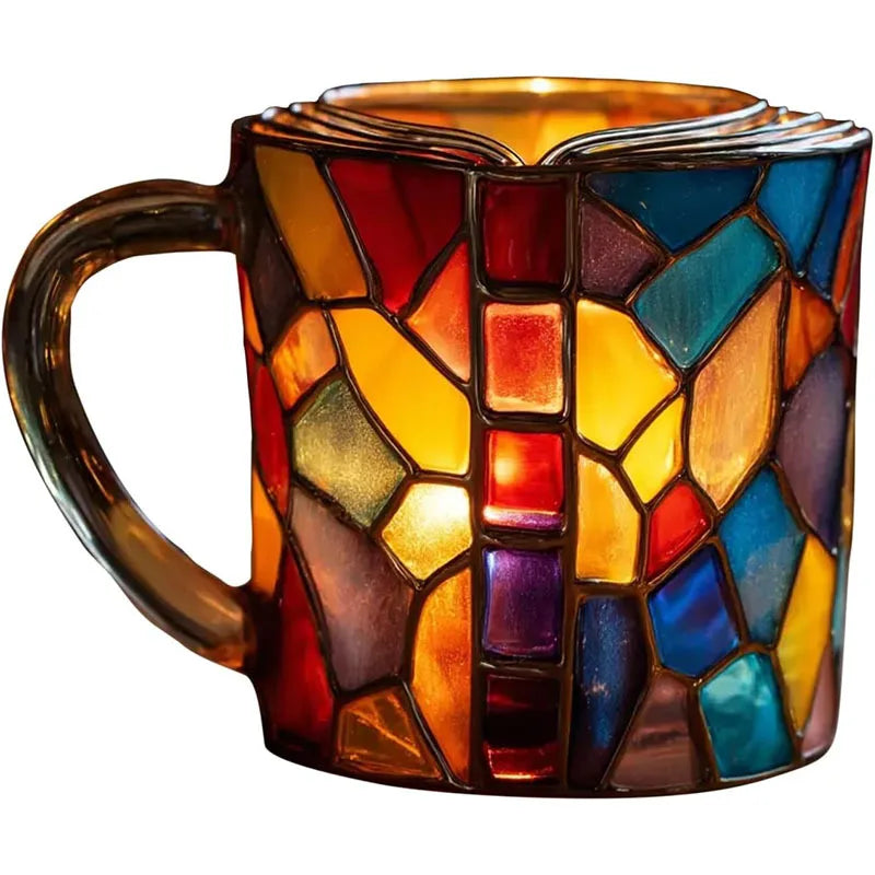 Hot High Quality Painted Book Mug 3d Painted Book Cup Unique Book Stacking Coffee Cup Creative Water Cup Household Goods Gift