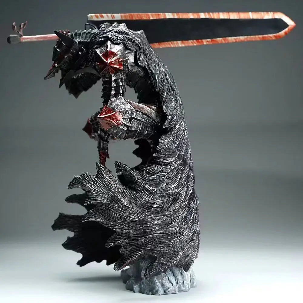 25cm Berserk Guts L Anime Figure Guts Berserker Armor Action Figure Berserk Black Swordsman Figurine Collection Model Doll Gifts