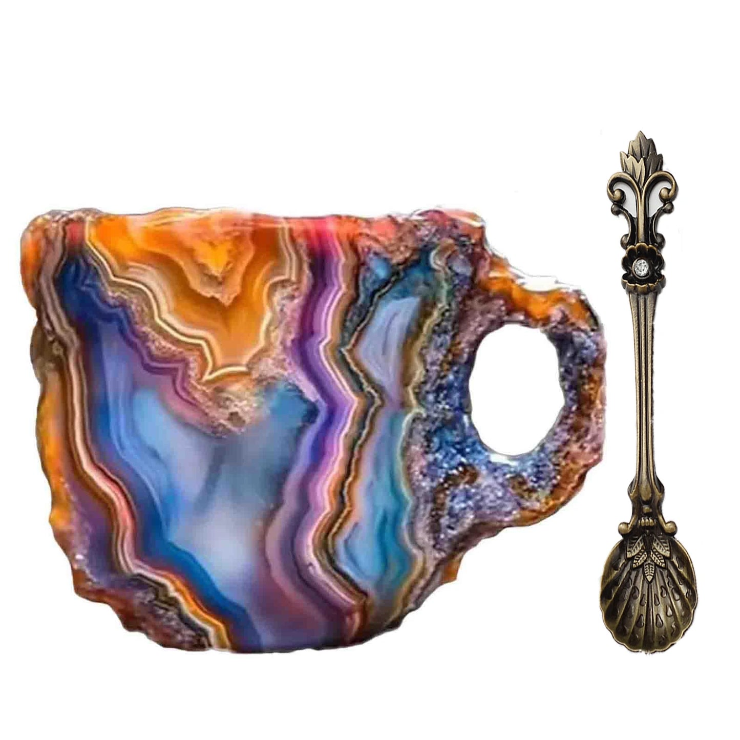 Imitation Crystal Mineral Coffee Cup Resin Fashion Water Cup Office Home Mineral Cup New Year Gift Birthday Gift For Friends