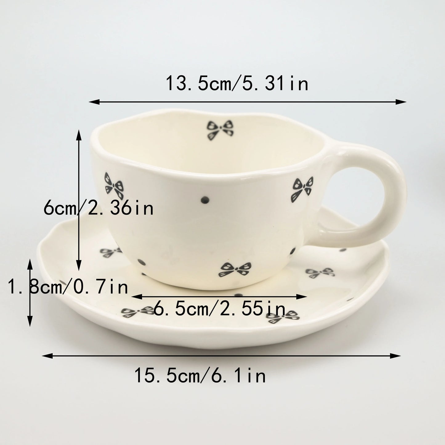 2PCS/Set High-end Coffee Cups And Saucers, High-value Ceramic Mugs, Business-style Latte Art Coffee Cups, Hand-pinched Cups