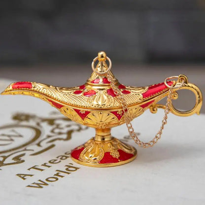 New Zinc Alloy Drip Color Aladdin Magic Lamp Creative Retro Home Crafts Metal Ornaments Birthday Gifts Home Figurines Decor