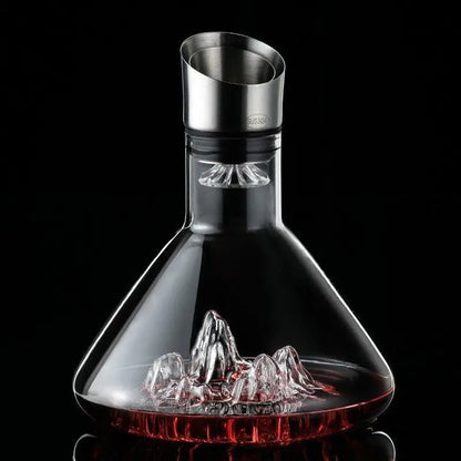 1500ML Iceberg Whisky Wine Decanter Handmade Lead-free Crystal Wine Pourer Carafe Thickened Wine Dispenser Pot Bar Accessories