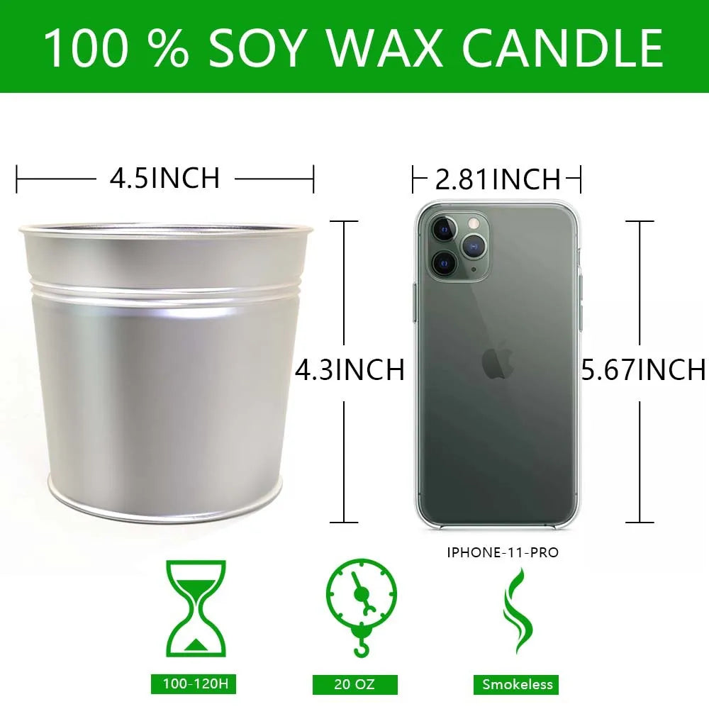 Citronella Candles Outdoor, Jar Candles for Home Scented, Summer Outside Citronella Candles for Outdoor Indoor Garden Patio