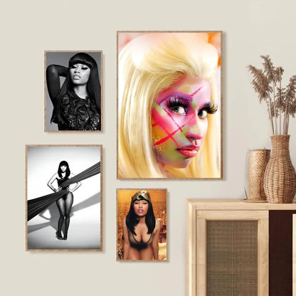 Popular Pop Singer-Nicki Minaj Poster Wall Art Home Decor Room Decor Digital Painting Living Room Restaurant Kitchen Art