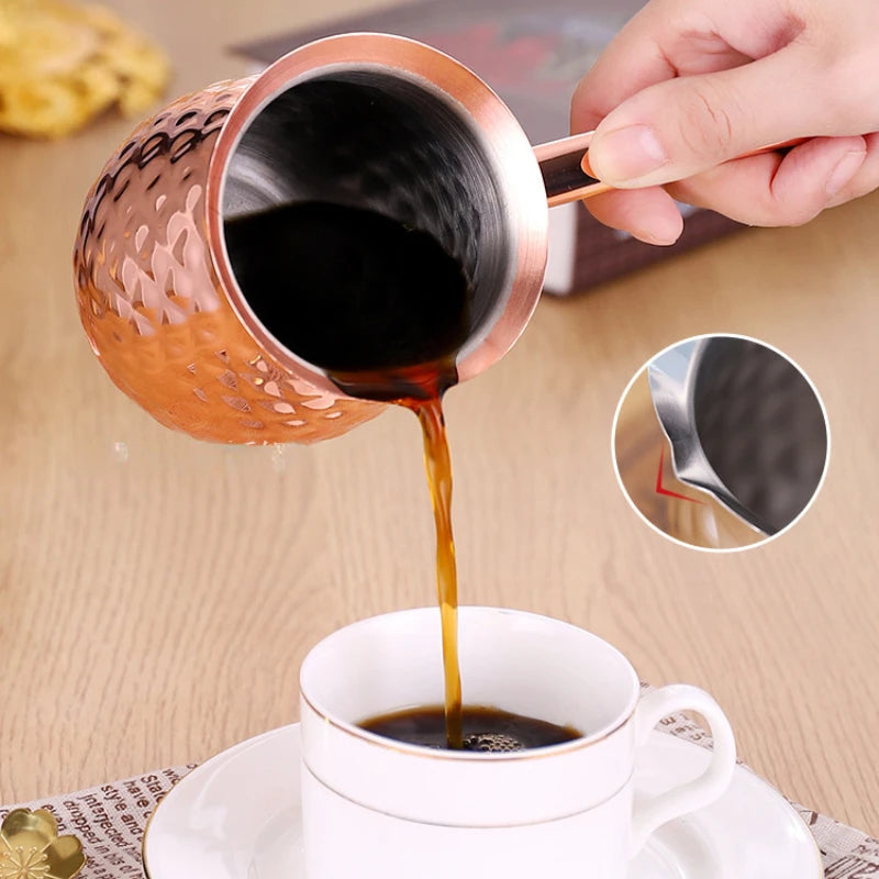Türkische Kaffeekanne Cezve Ibrik Edelstahl langer Griff Dubai Kaffeekanne Milchbutter Schmelzkrug 600 ml