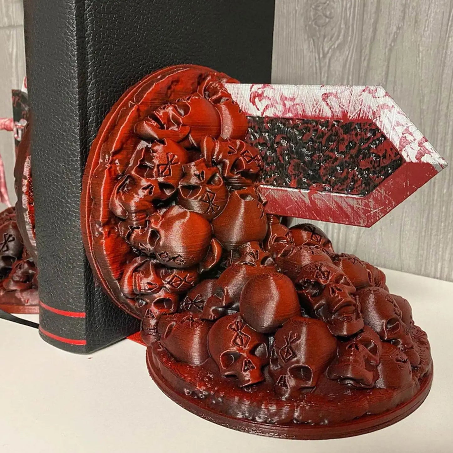 Berserk Bookends Furious Bookends Dragon Slayer Resin Craft Study Artwork Decora Decorative Ornament Home Desktop Bookshelf T4z7