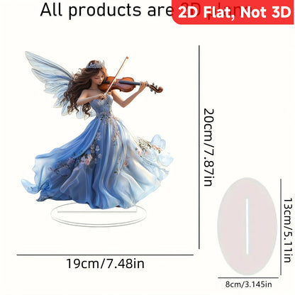 1PC Fairy Violin Ornament - A Versatile Desktop Decoration Suitable for Home, Windows, and Parties - Perfect for Christmas