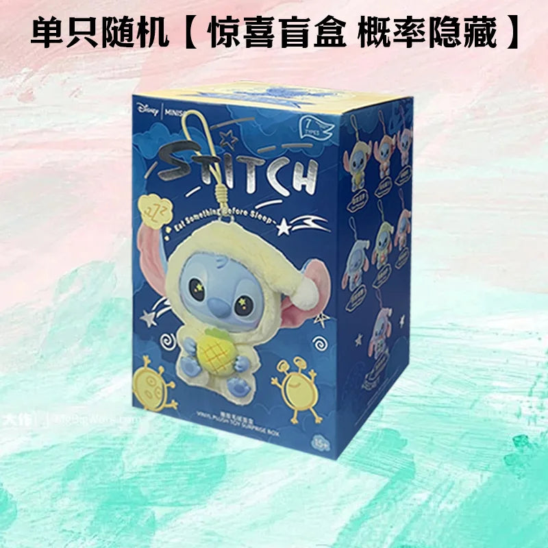 Copy Disney Stitch Eat Something Before Sleep Series Vinyl Blind Box Kawaii Stitch Figure Blind Box Desk Decor Ornament Gift
