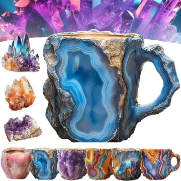 Imitation Crystal Mineral Coffee Cup Resin Fashion Water Cup Office Home Mineral Cup New Year Gift Birthday Gift For Friends